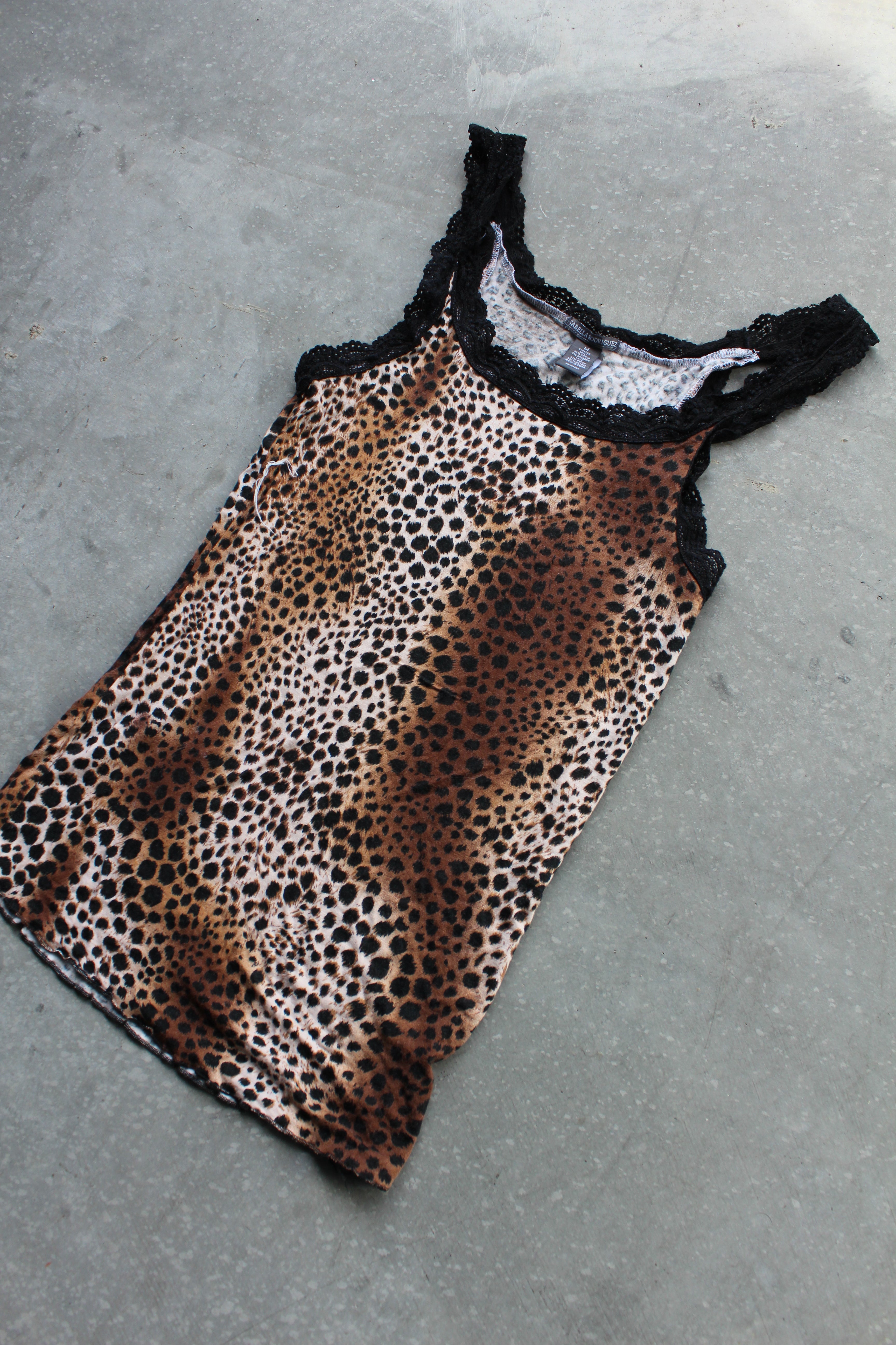Vintage 90's Women's Cheetah Print Tank Top - M