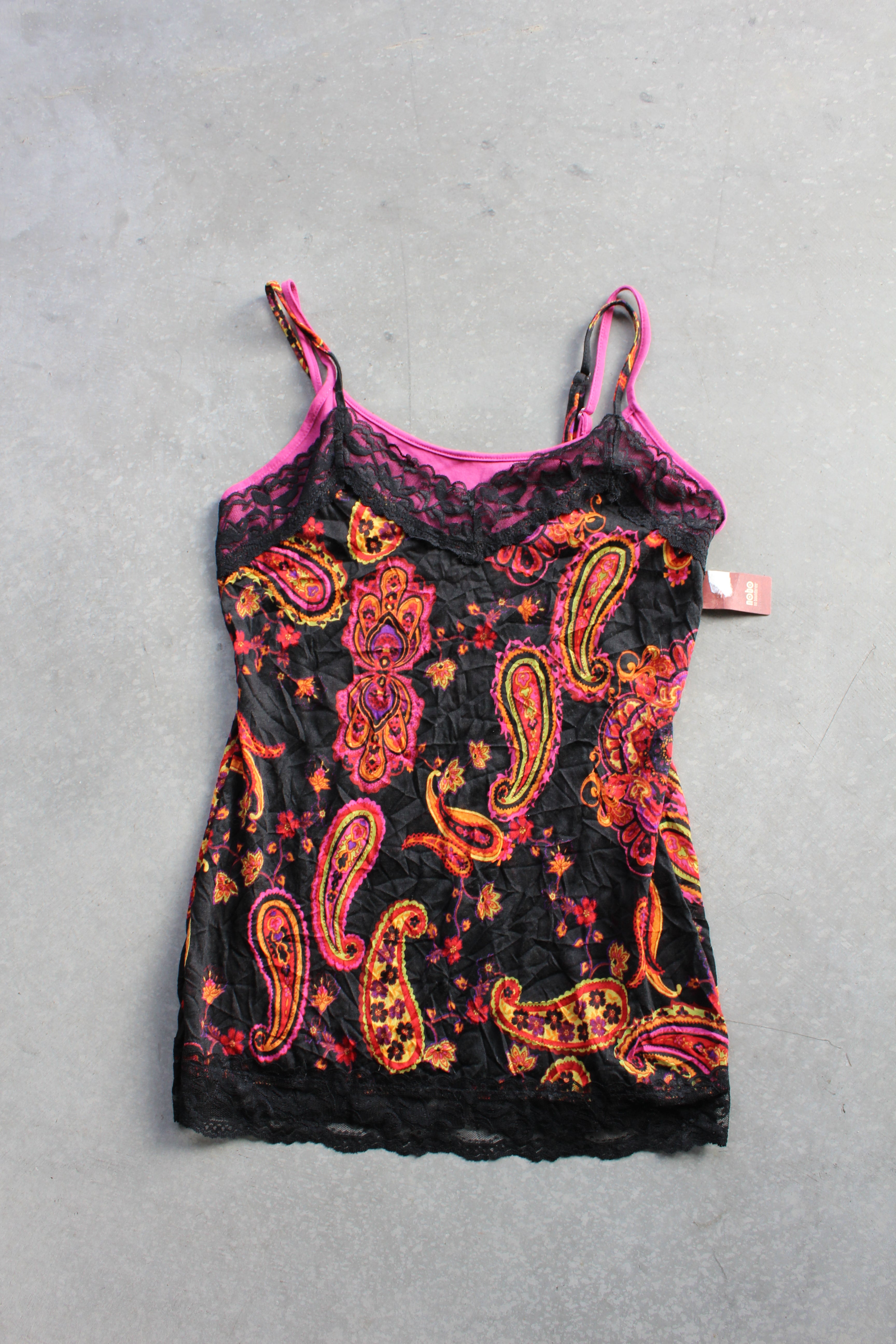 Y2K NOBO Paisley Tank Top - L