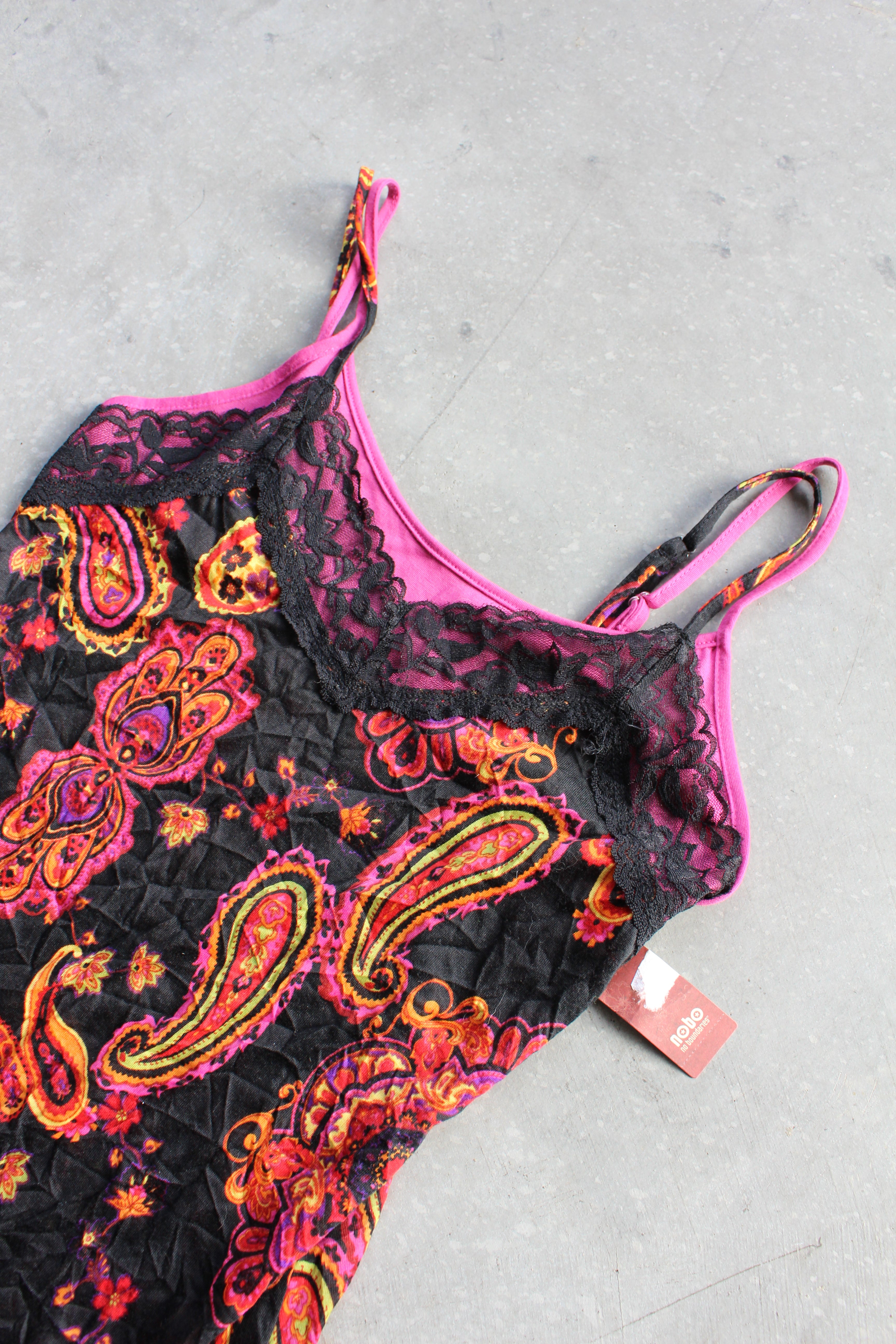Y2K NOBO Paisley Tank Top - L
