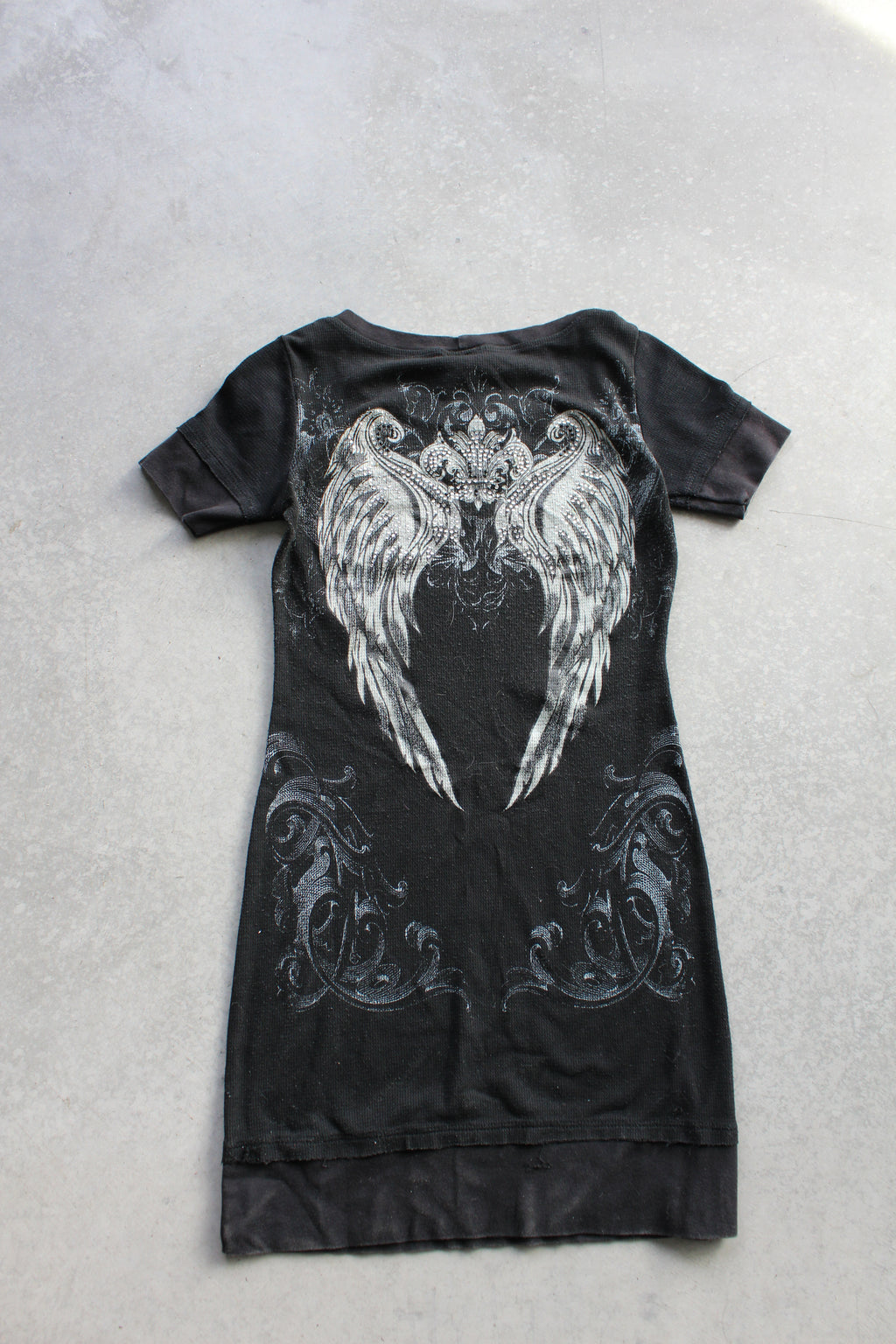 Y2K Women's Studded Angel Wing T-Shirt Dress - M