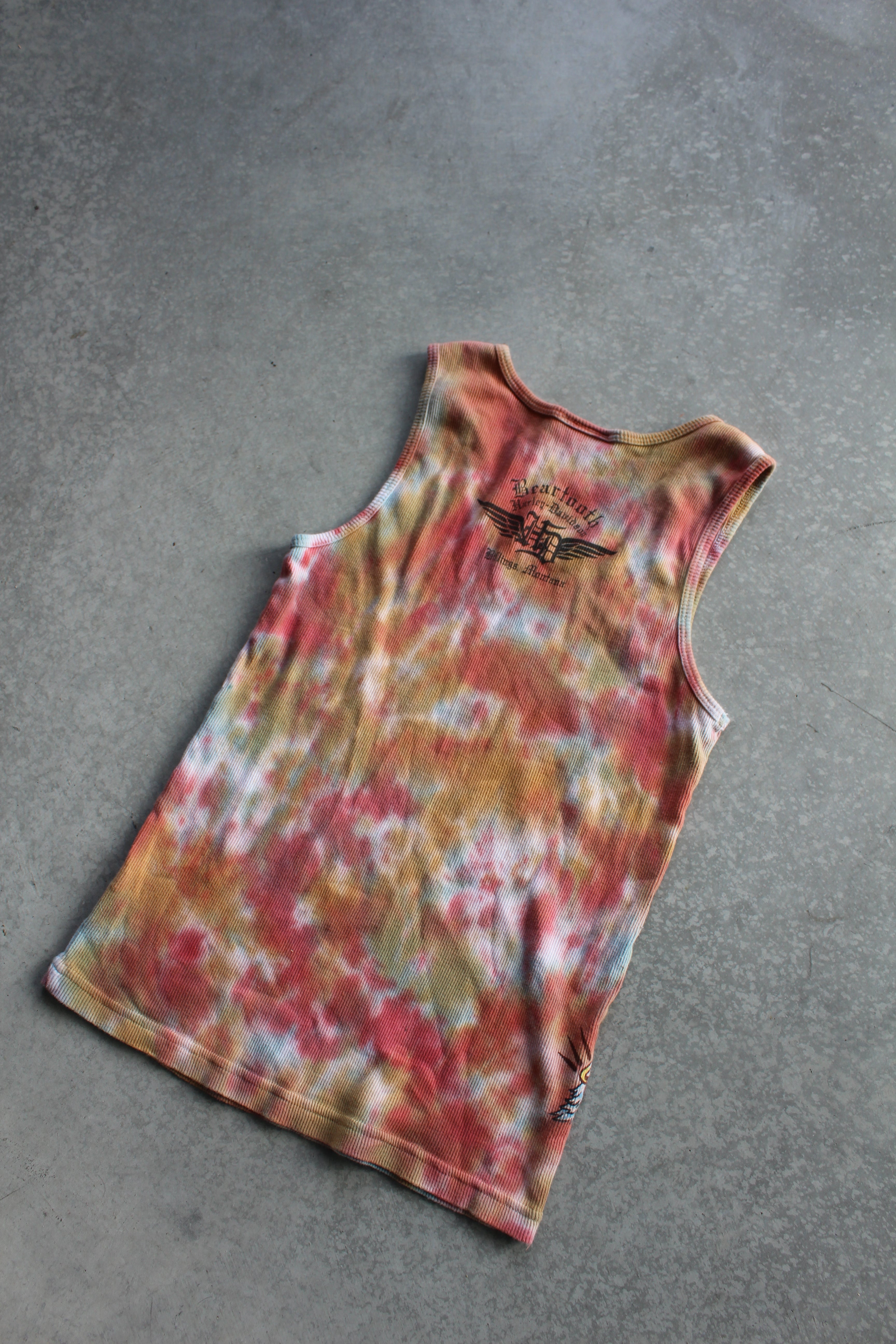 Y2K Harley Davidson Women's Tie Dye Tank Top - L