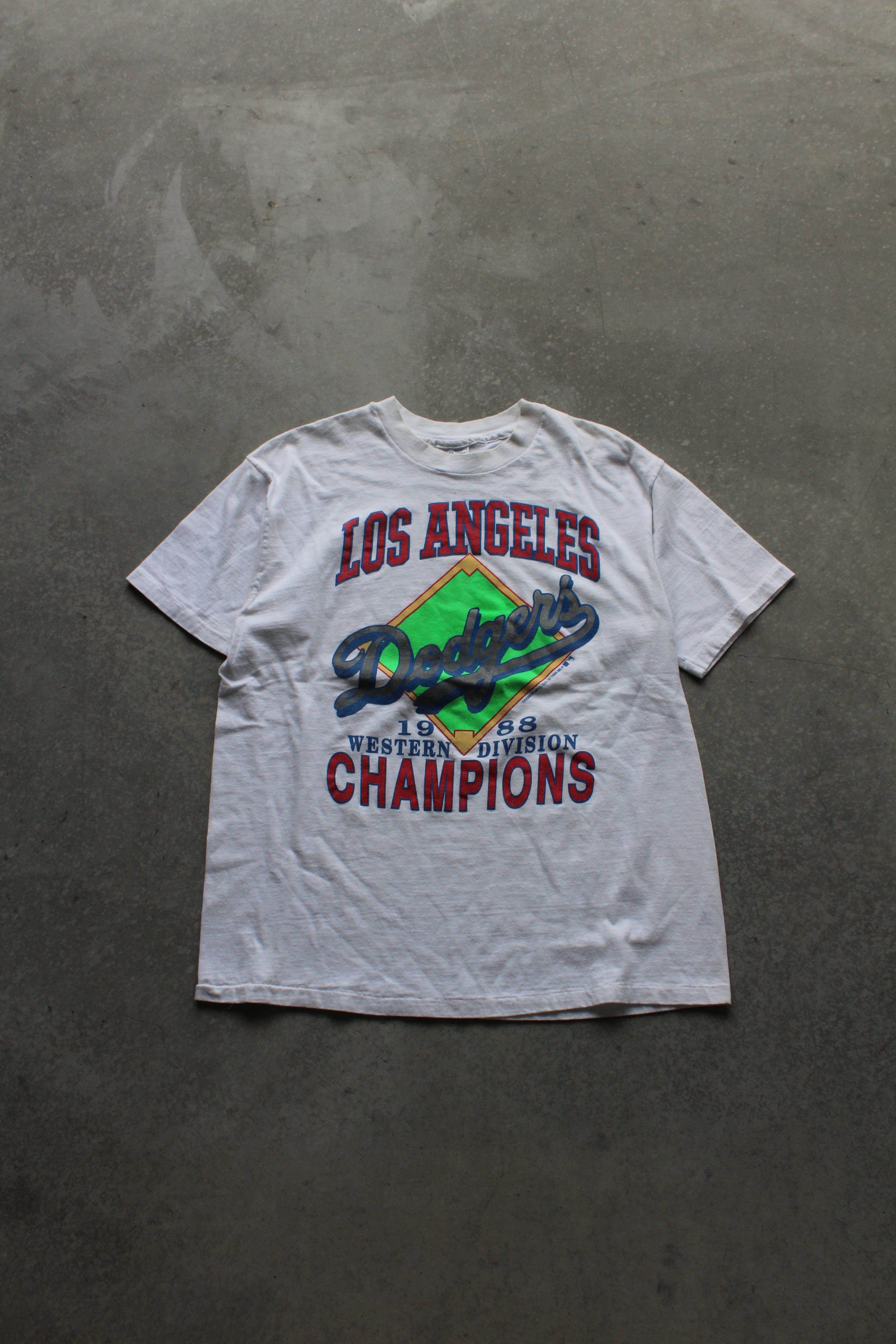 Vintage 80's LA Dodgers Championship Tee - L