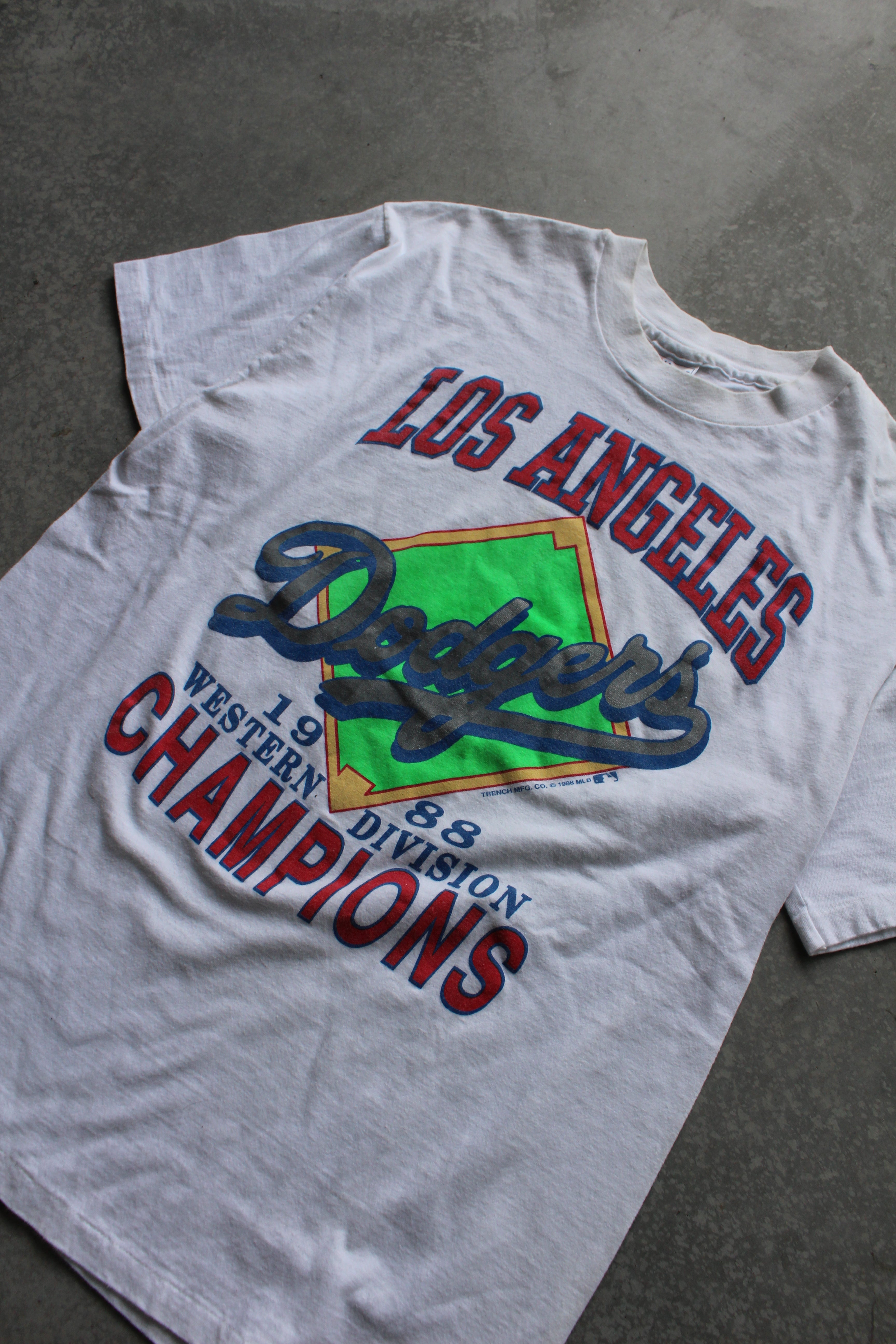Vintage 80's LA Dodgers Championship Tee - L