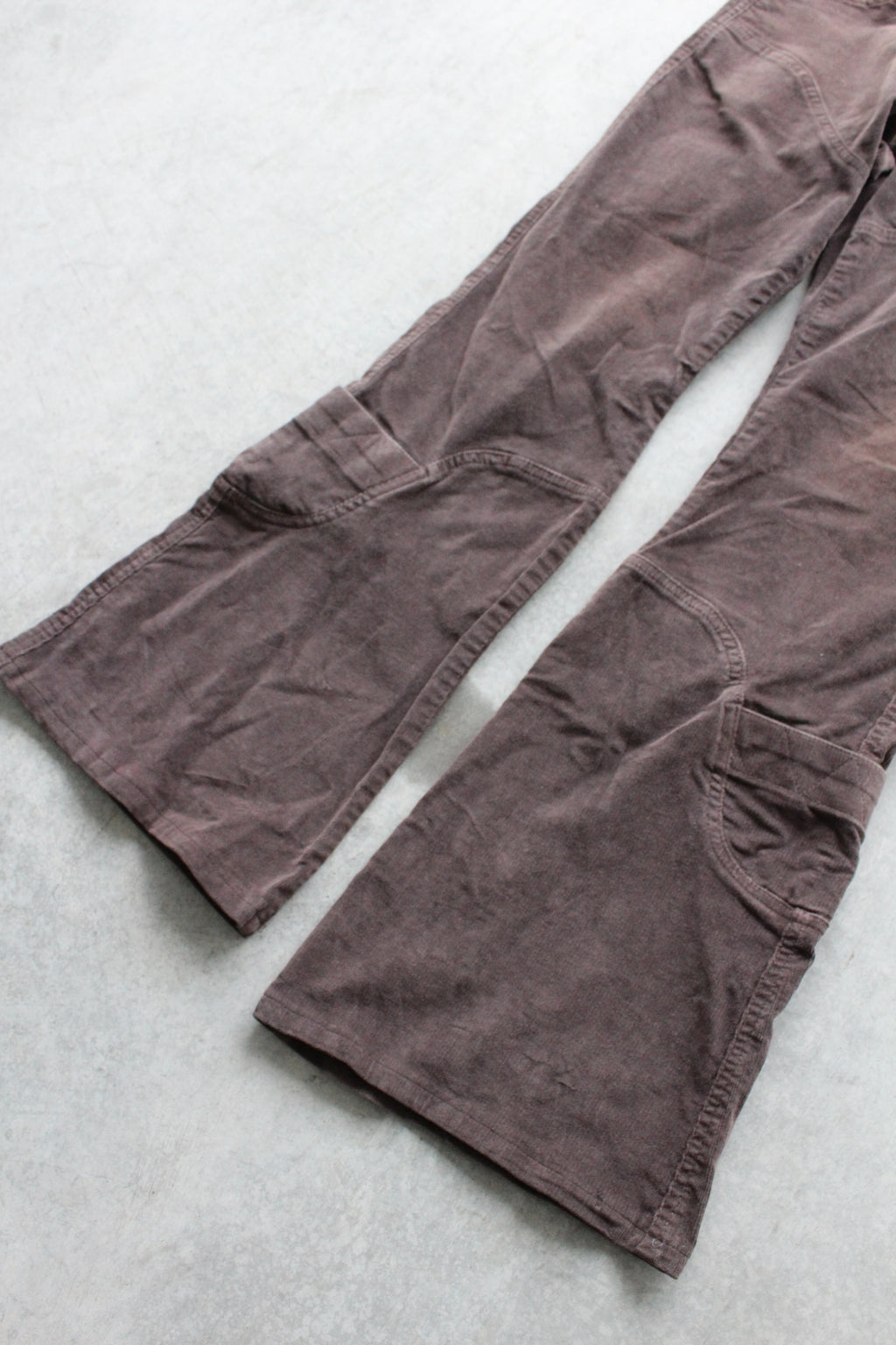 Y2K Women's Flared Corduroy Dragon Pants - 34