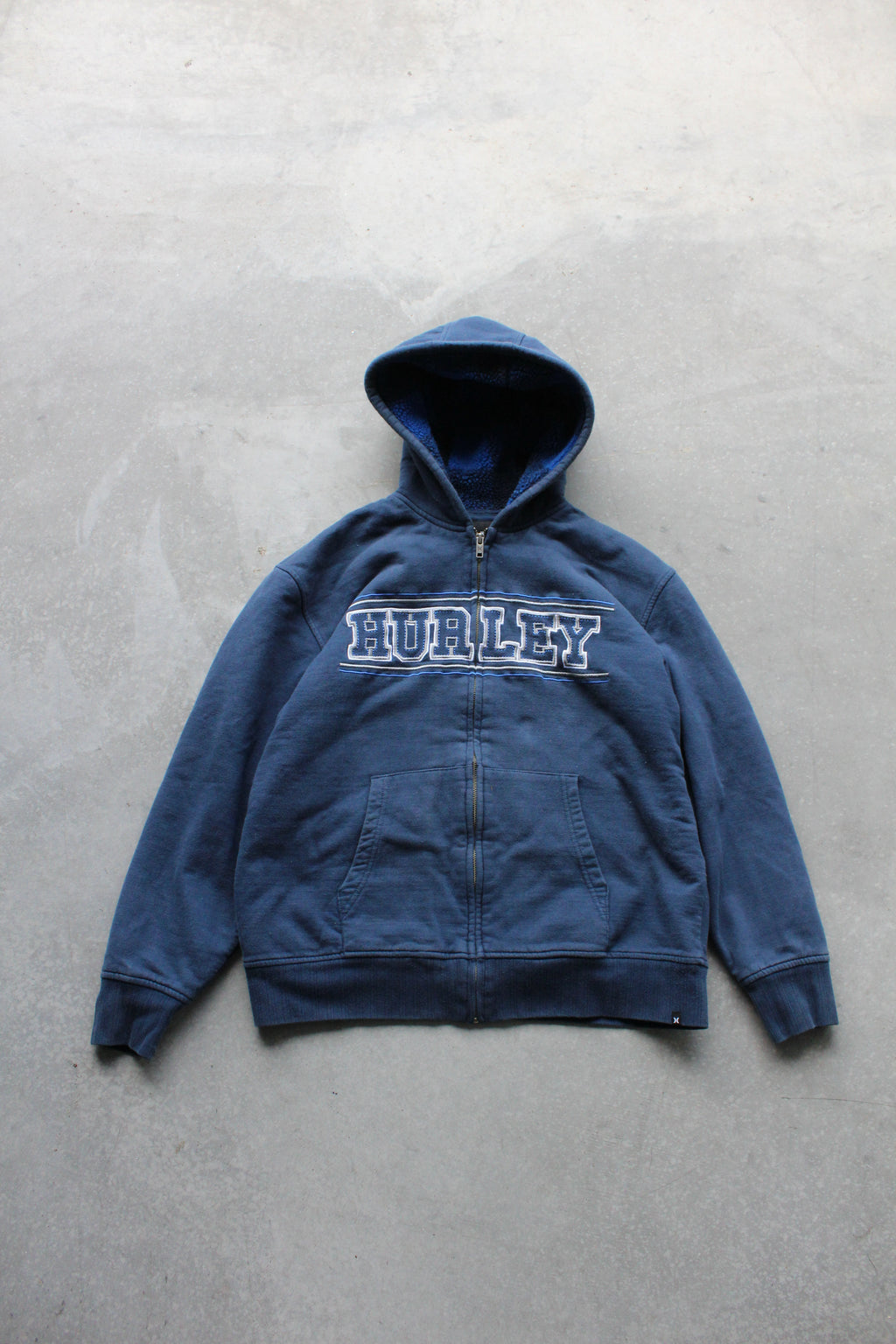 Y2K Hurley Embroidered Zip Up Hoodie - M