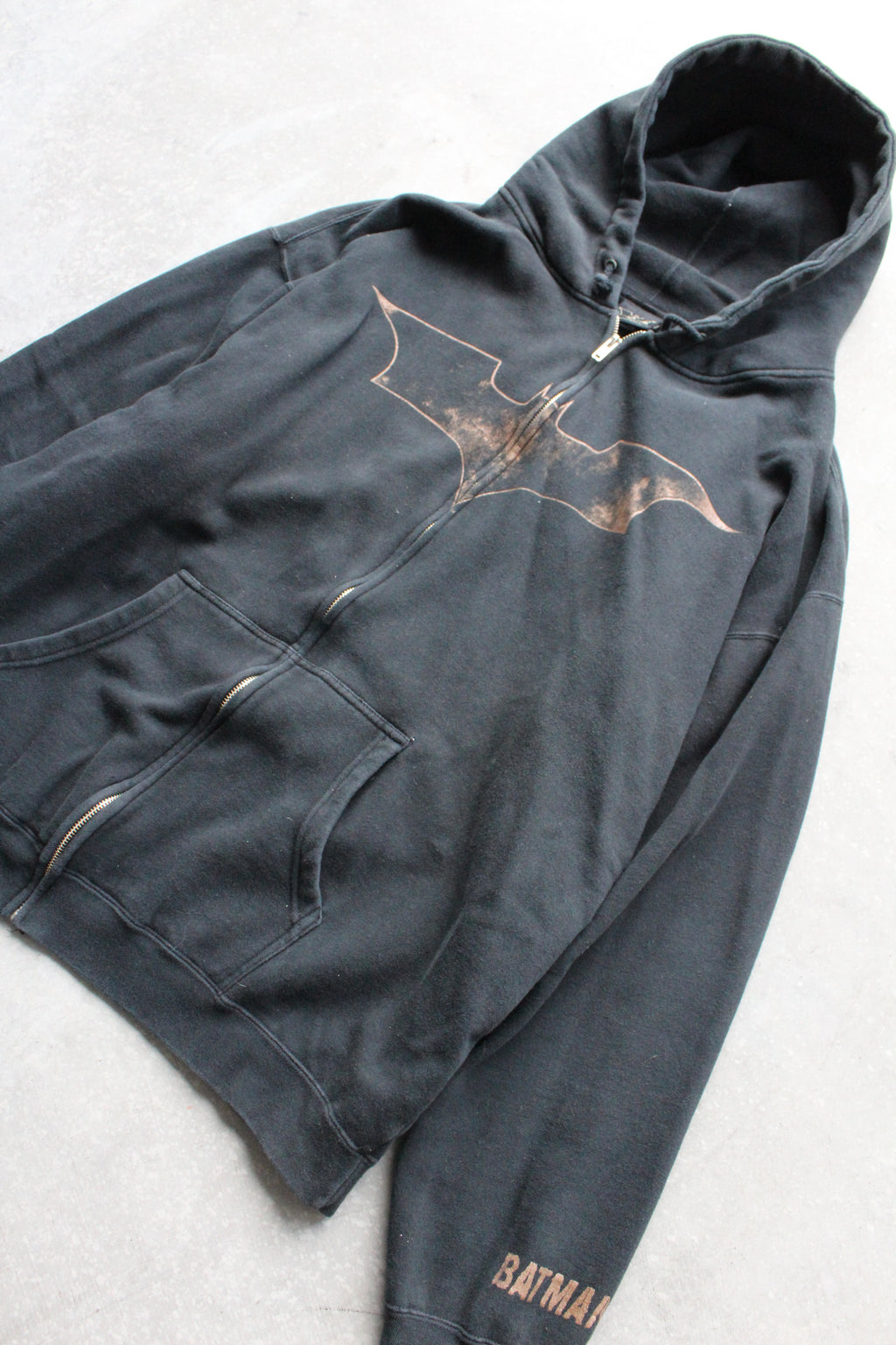 Y2K Batman Movie Promo Zip Up Hoodie - 2XL