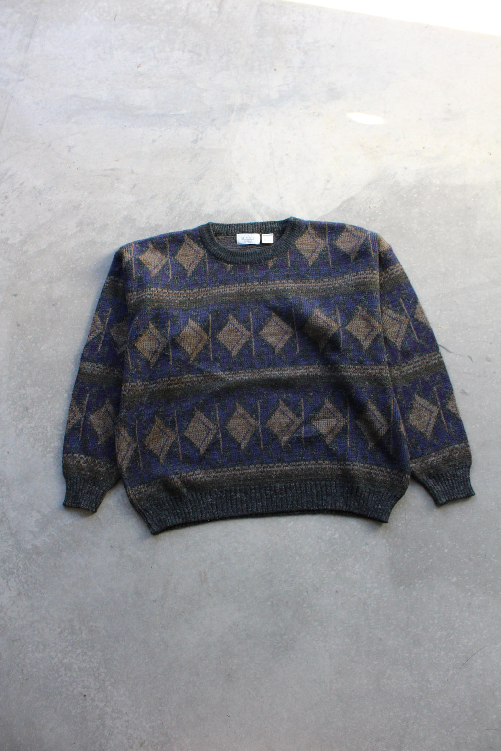 Vintage 90's Geometric Sweater - XXL