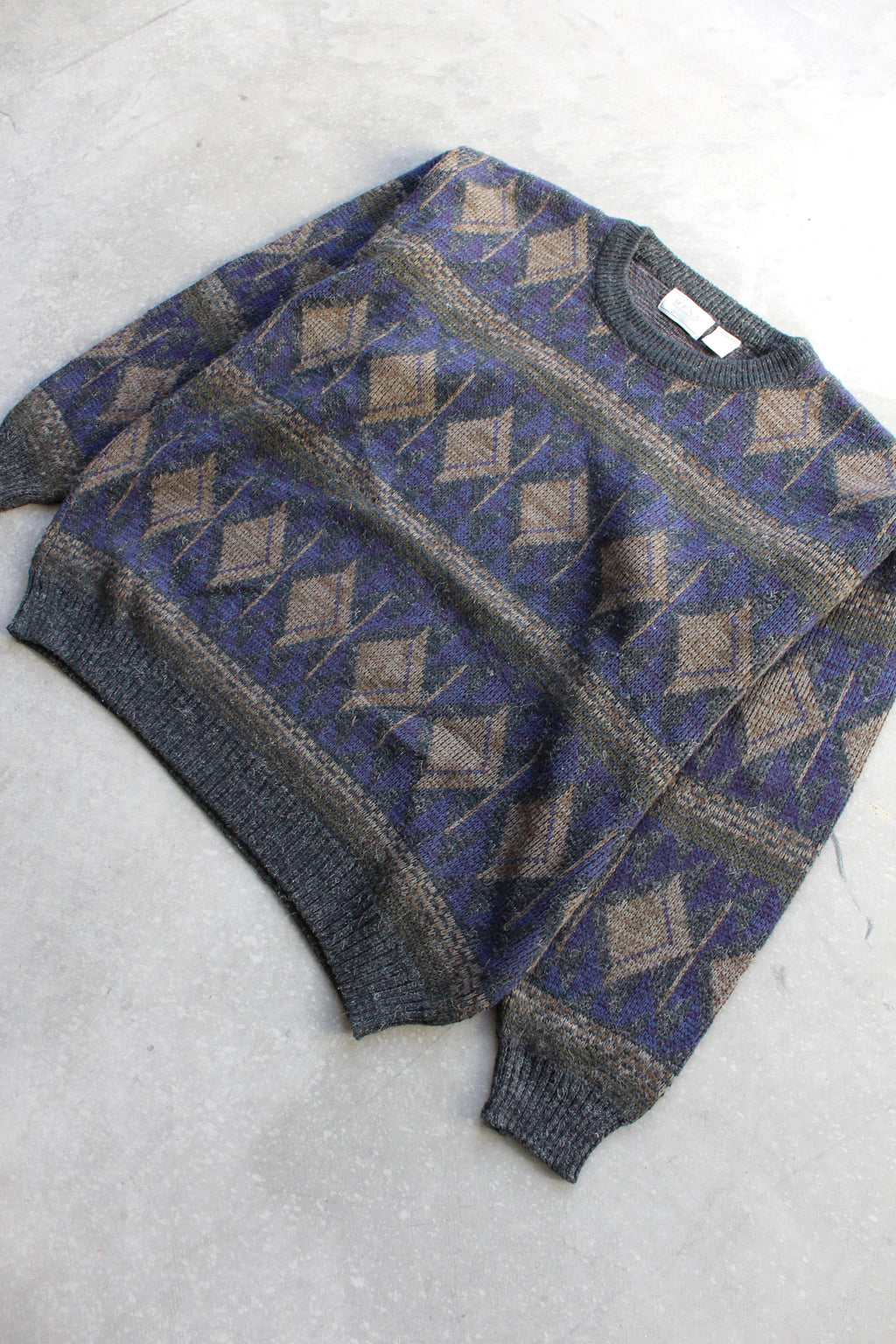 Vintage 90's Geometric Sweater - XXL