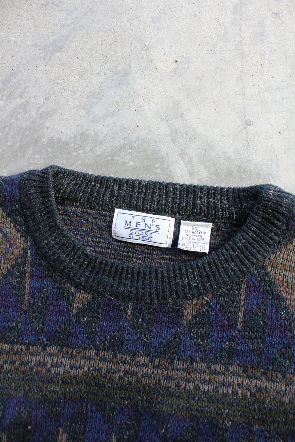 Vintage 90's Geometric Sweater - XXL