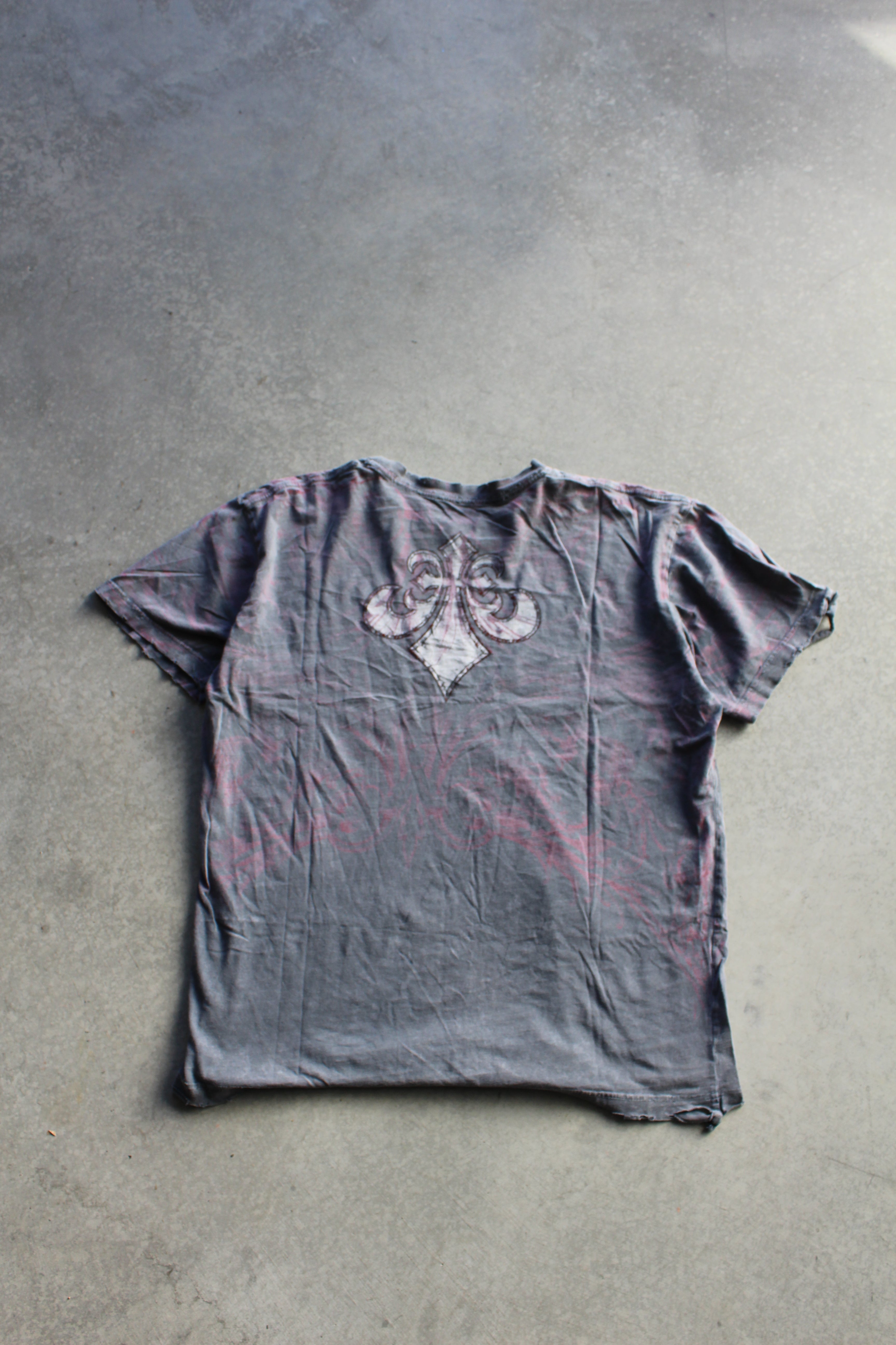 Y2K Affliction Faded Grunge Tee - L