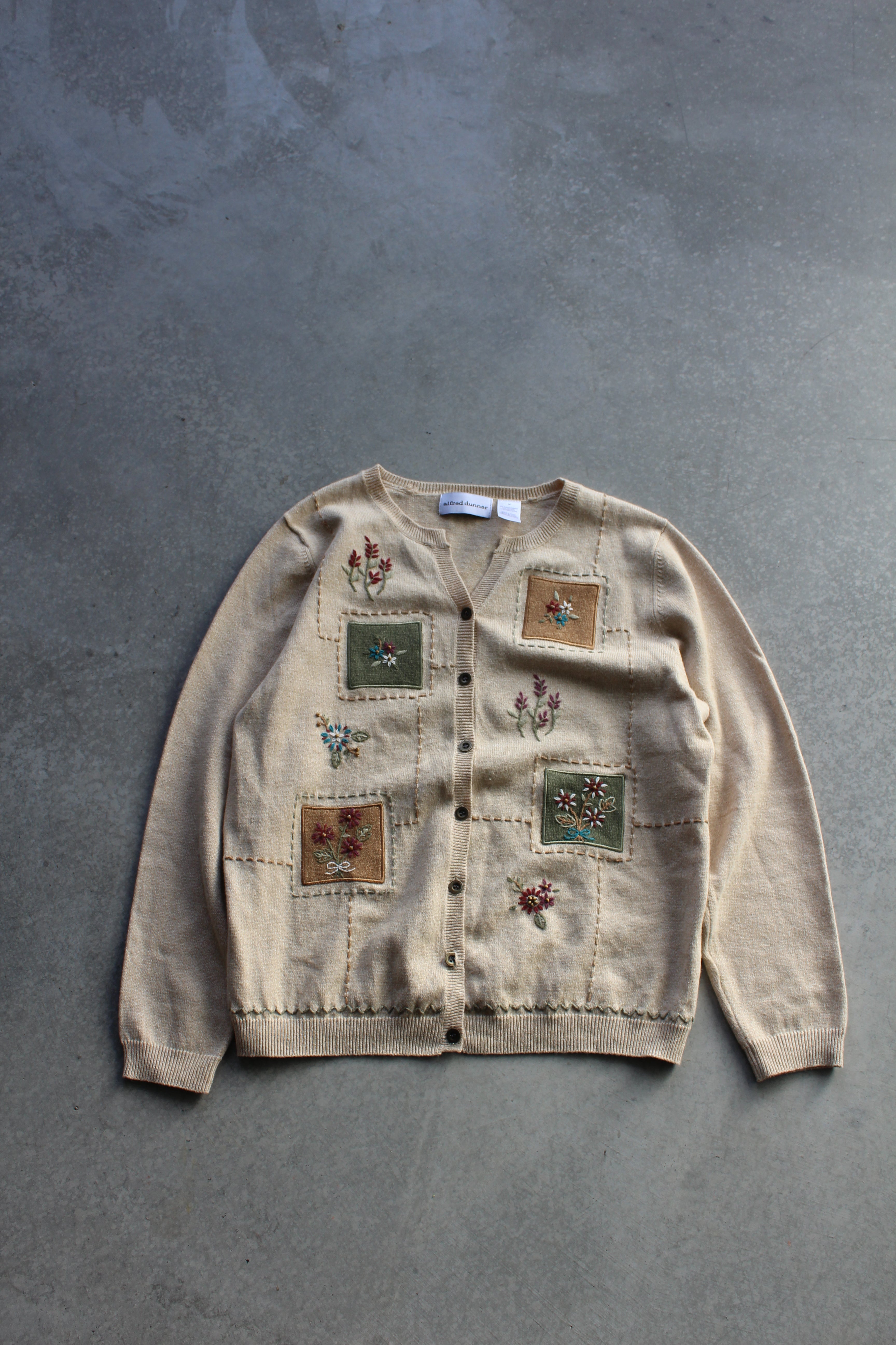 Vintage 80's Floral Cardigan - M