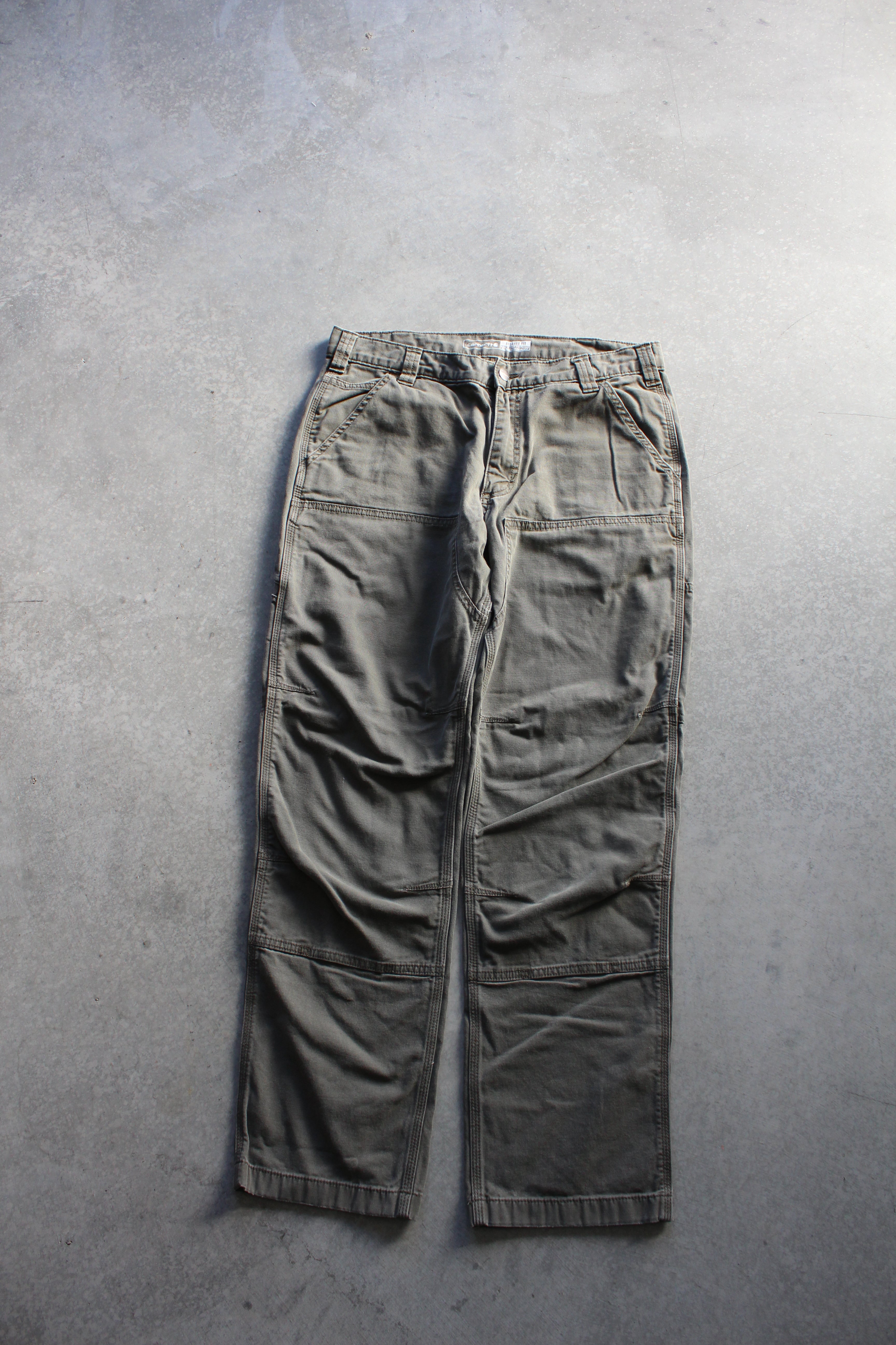 Y2K Carhartt Olive Green Double Knees - 33