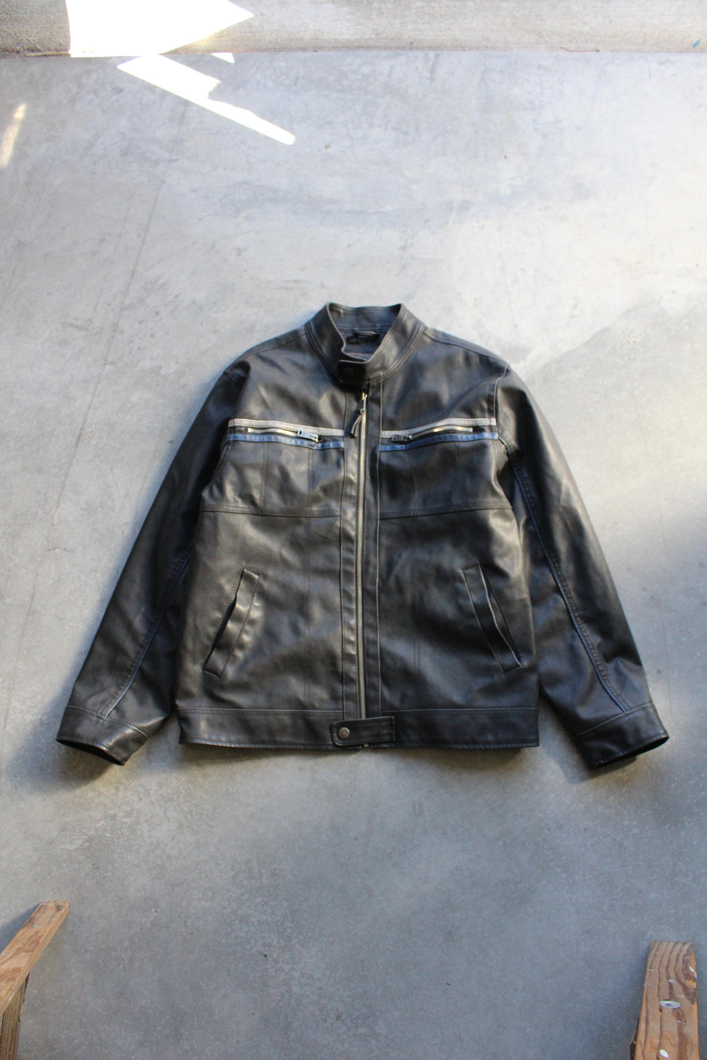Vintage 90's Moto Leather Jacket - L