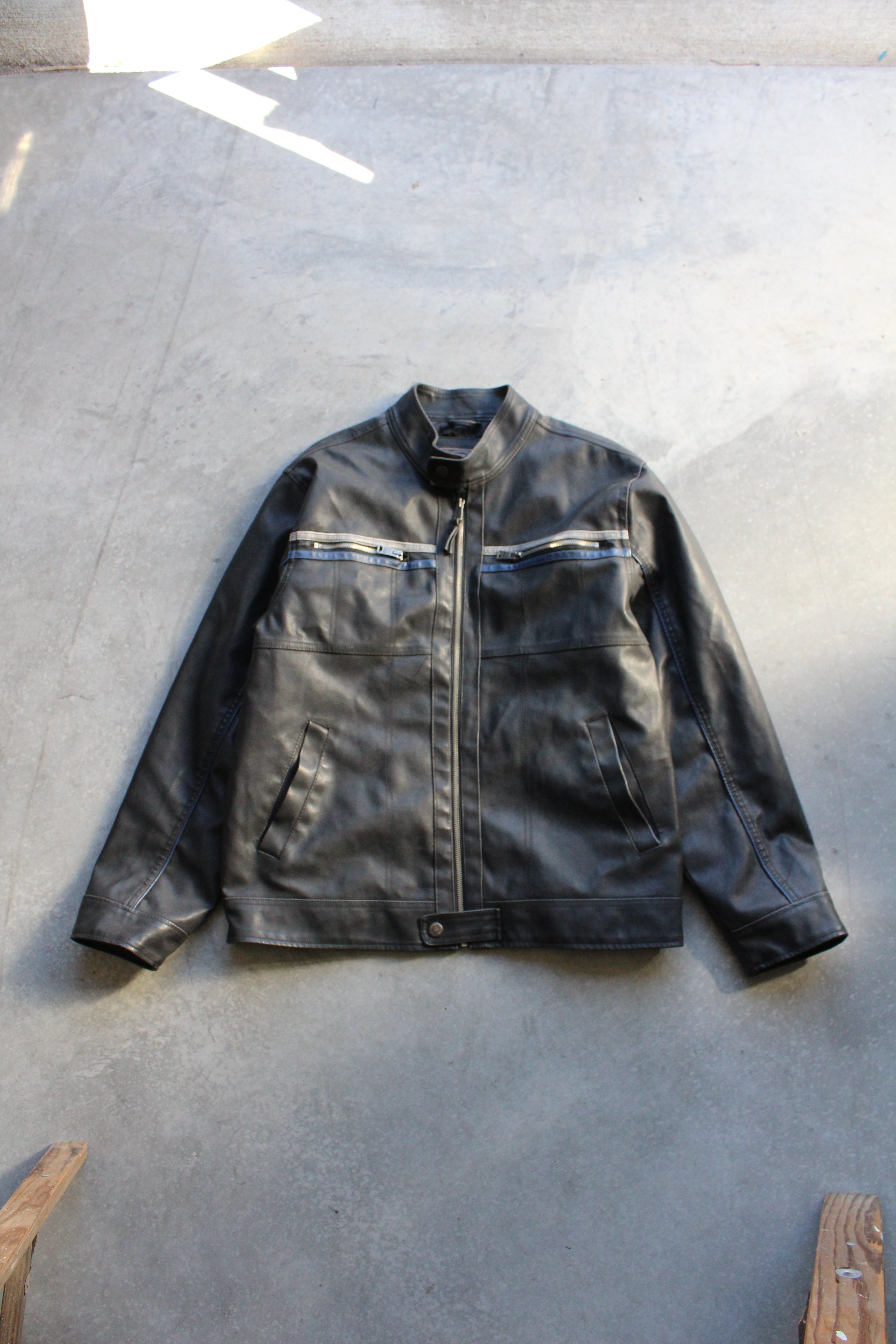 Vintage 90's Moto Leather Jacket - L