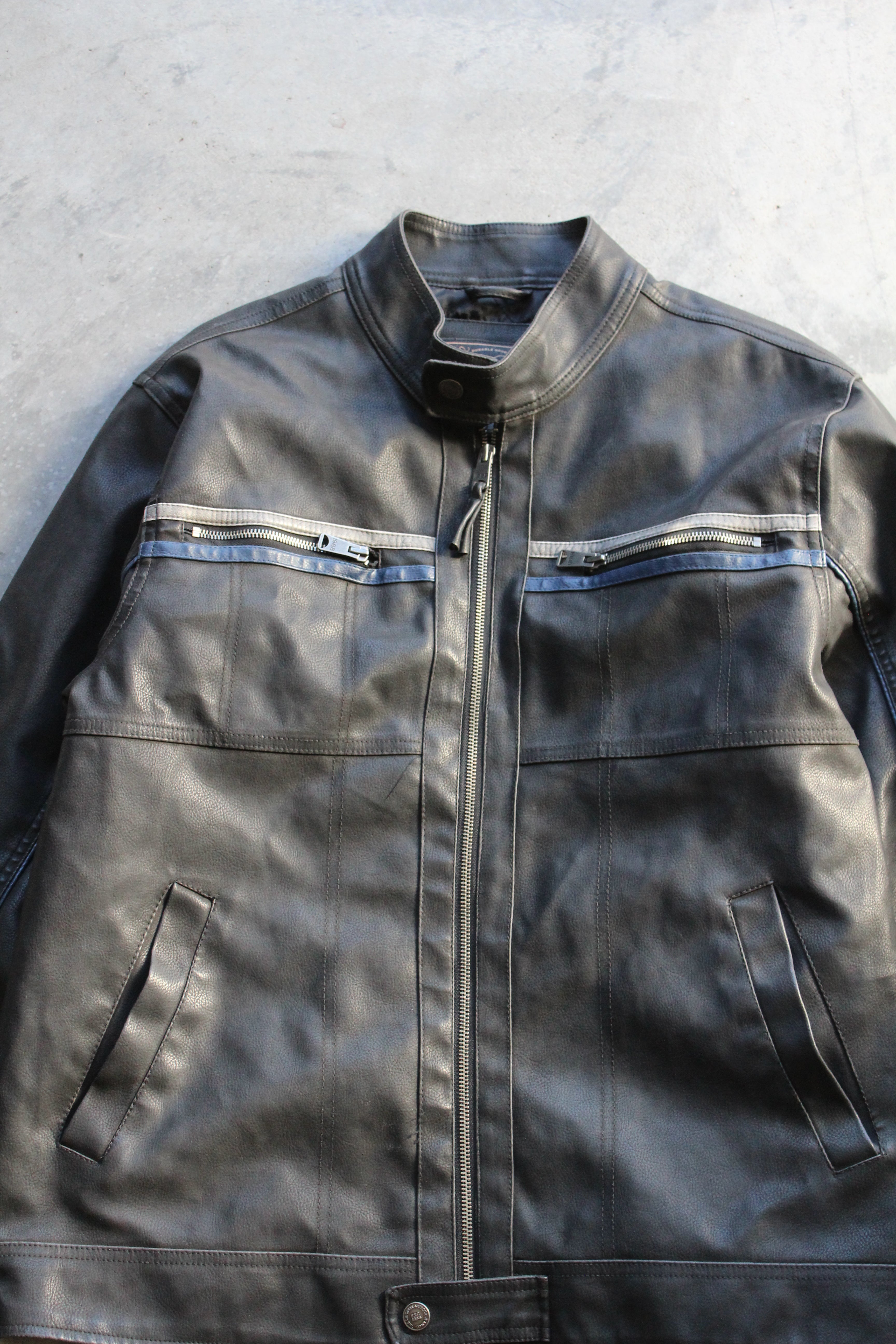 Vintage 90's Moto Leather Jacket - L