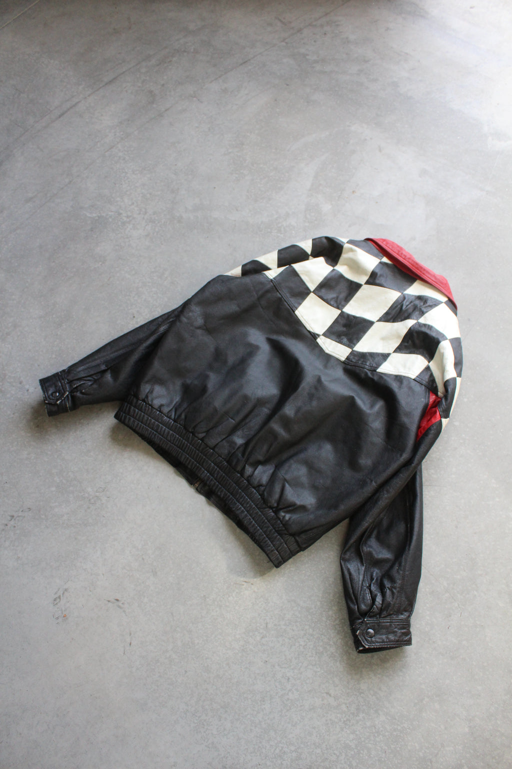 90's Nascar Leather Jacket - L