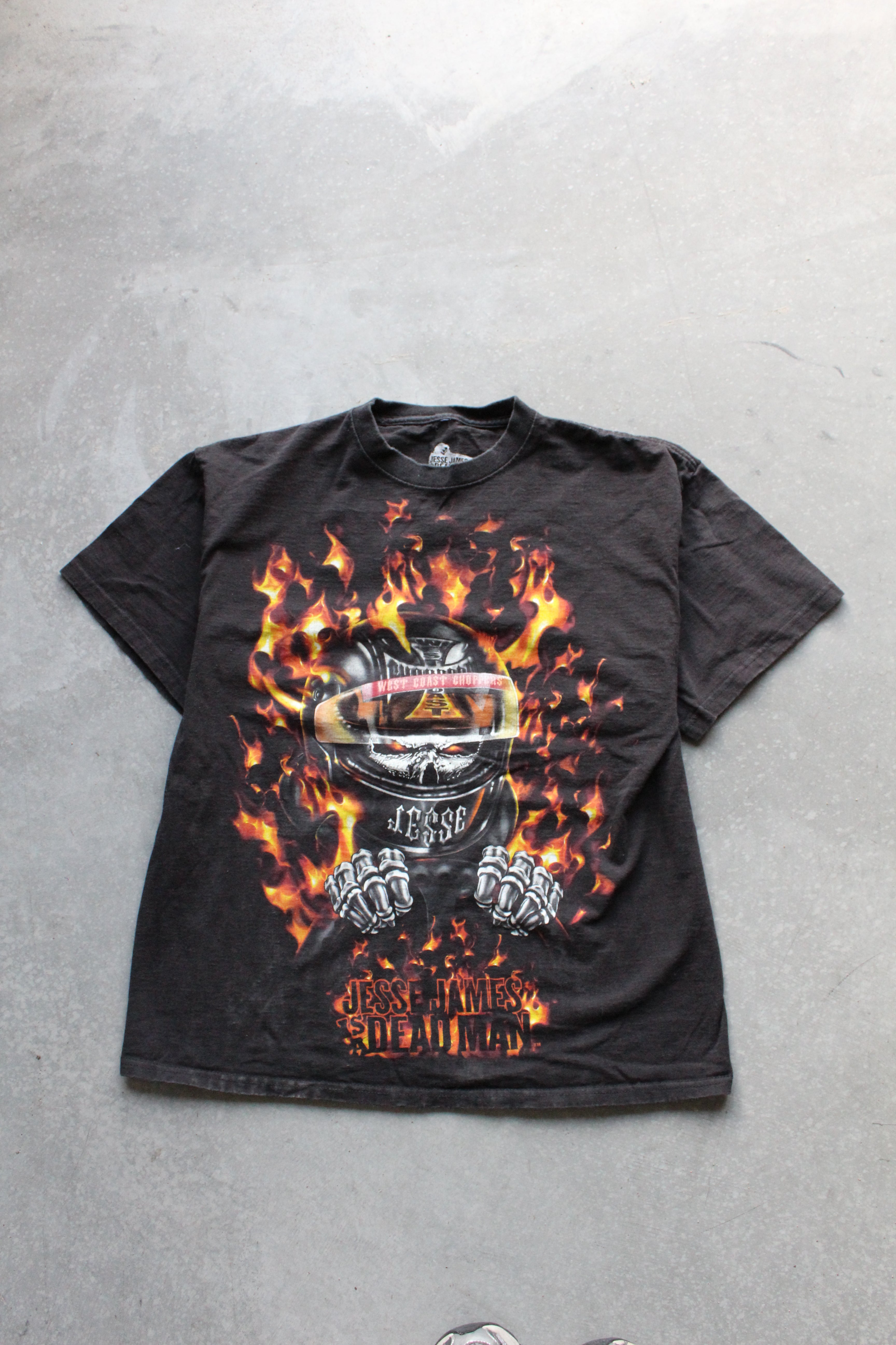 Y2K West Coast Choppers Skull Tee - L