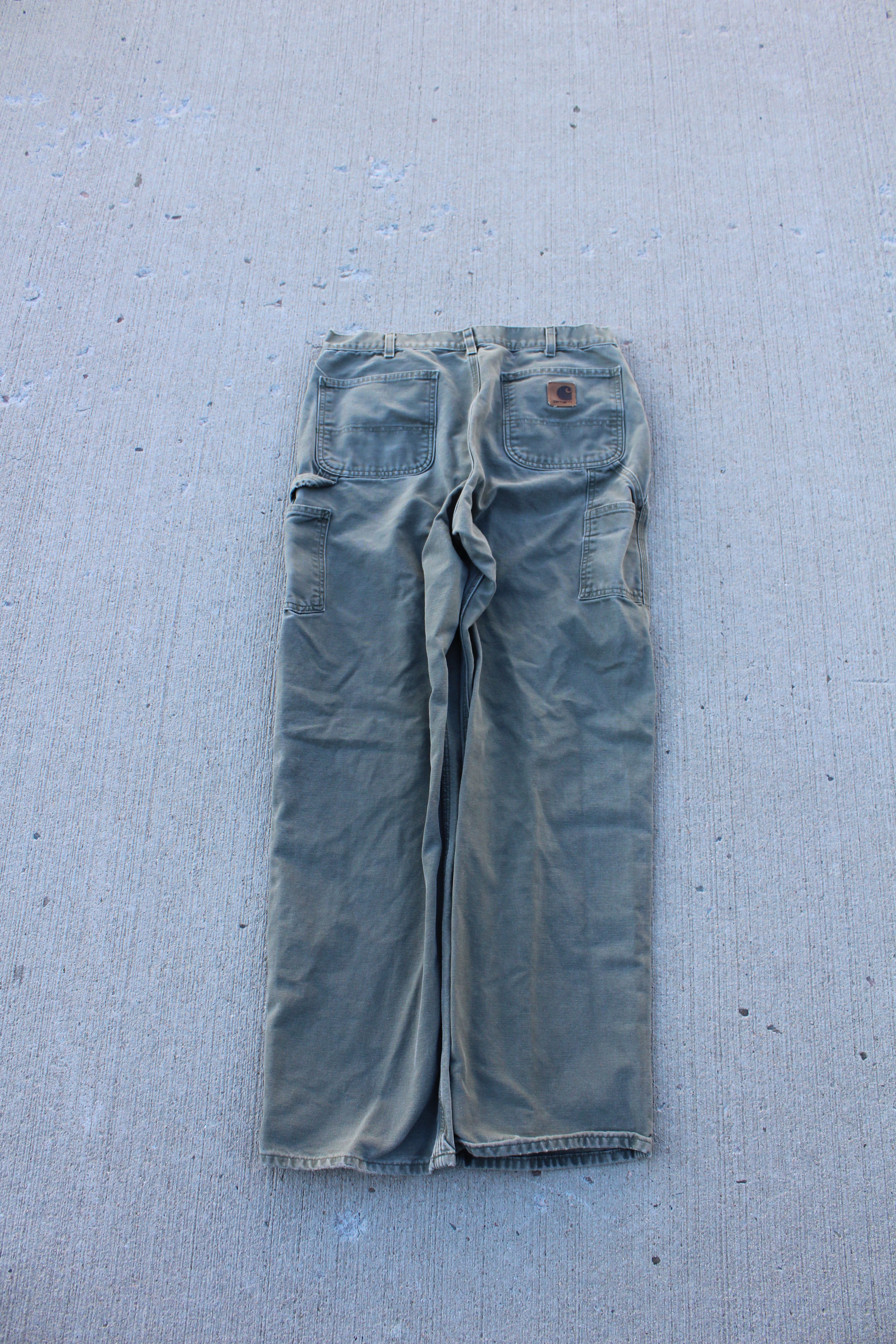 Y2K Carhartt Olive Green Pants - 32