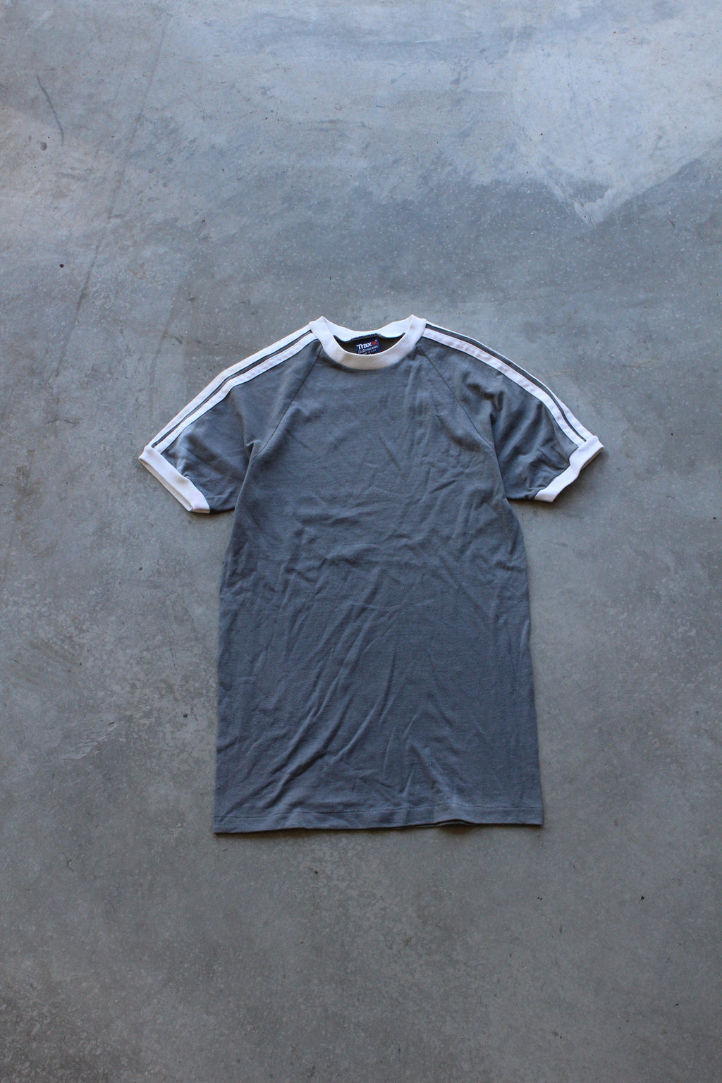 VTG 80's Striped Grey Tee - S