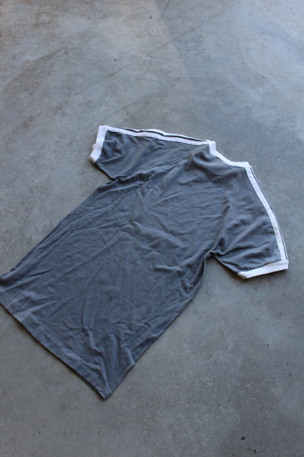 VTG 80's Striped Grey Tee - S